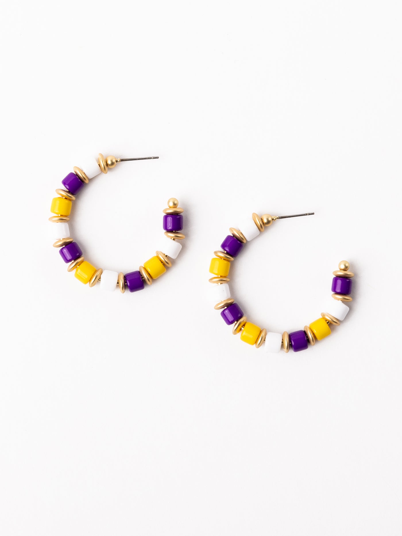 Cara Earrings | Purple + Gold