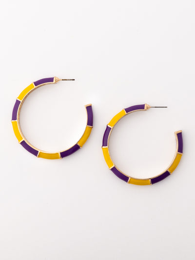 Ashlynn Earrings | Purple + Gold