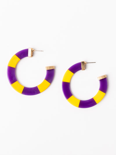 Melody Earrings | Purple + Gold