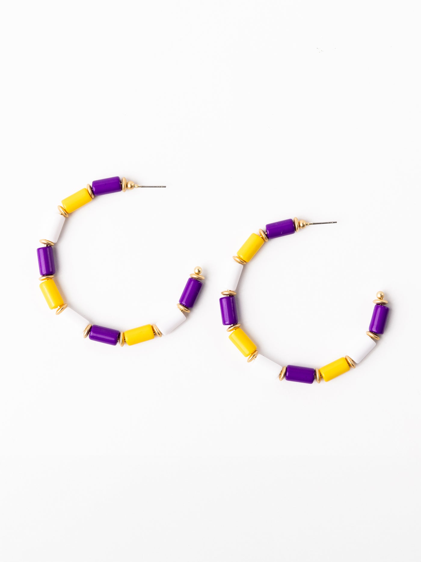 Cara Earrings | Purple + Gold