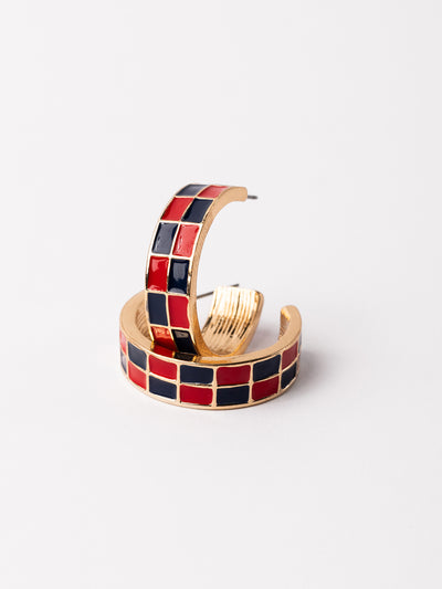 Sunny Earrings | Red + Blue