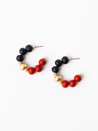 Janette Earrings | Red + Blue