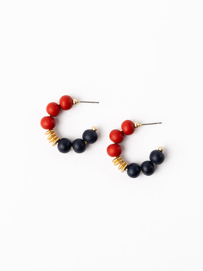 Kelly Earrings | Red + Blue