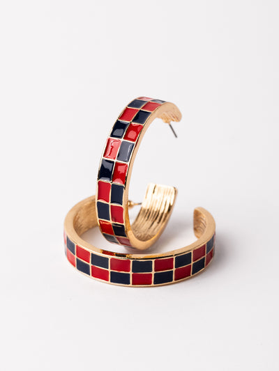 Sunny Earrings | Red + Blue