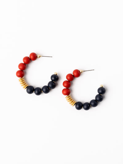 Kelly Earrings | Red + Blue