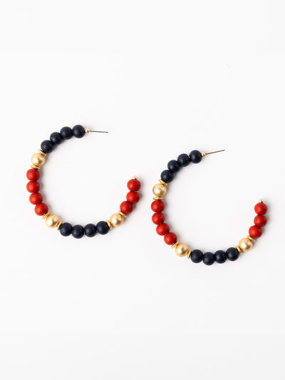 Janette Earrings | Red + Blue