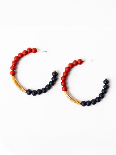 Kelly Earrings | Red + Blue