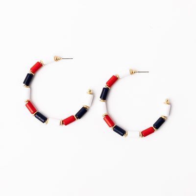 Cara Earrings | Red + Blue