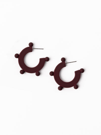 Astrid Earrings | Maroon