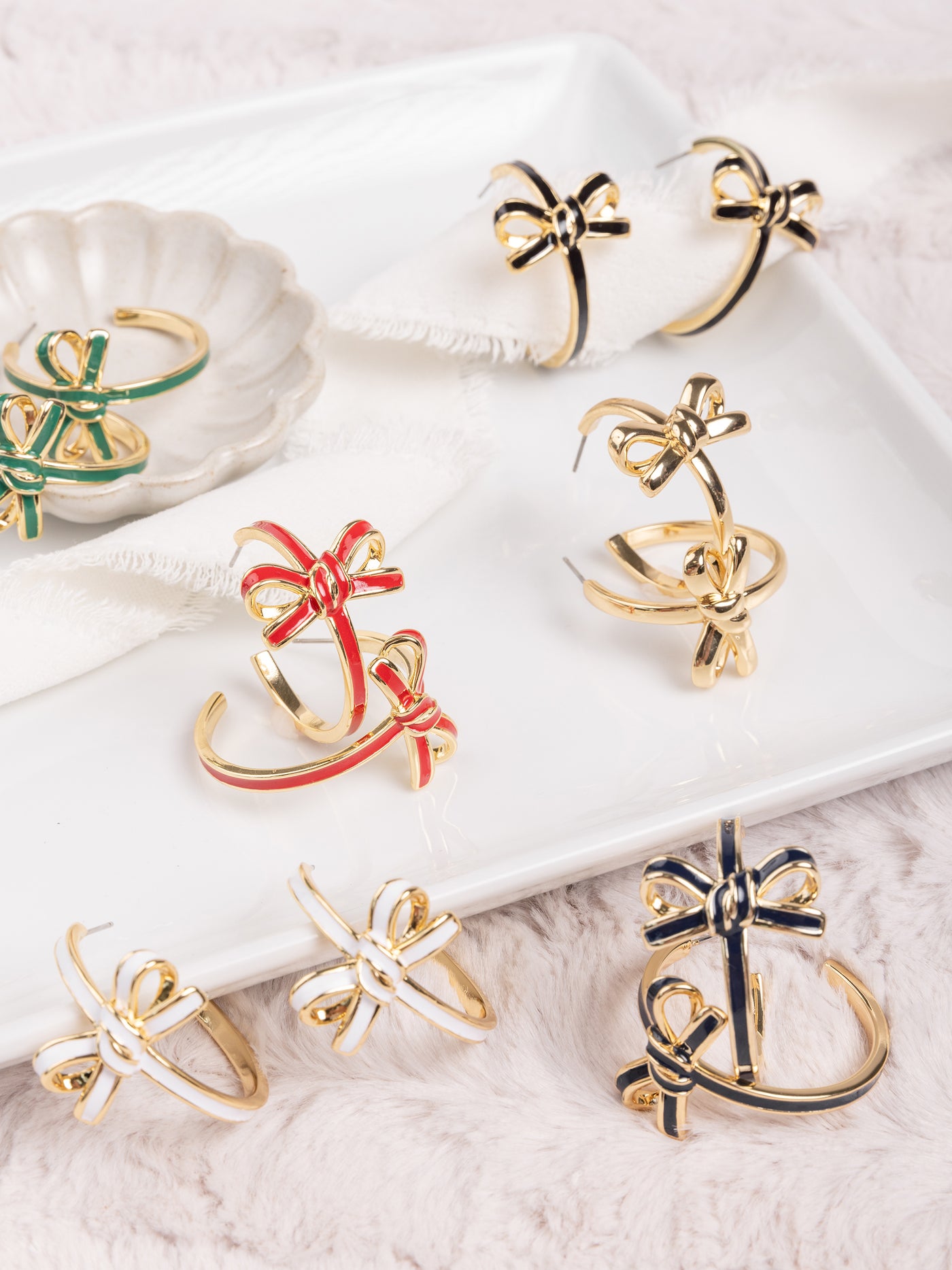 Luxe Bow Hoop Earrings