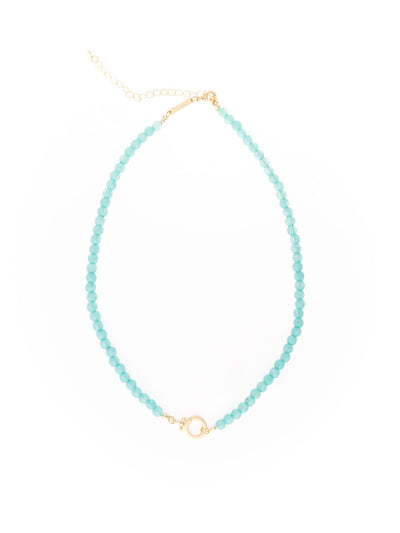 Thea Luxe Beaded Necklace | Aqua