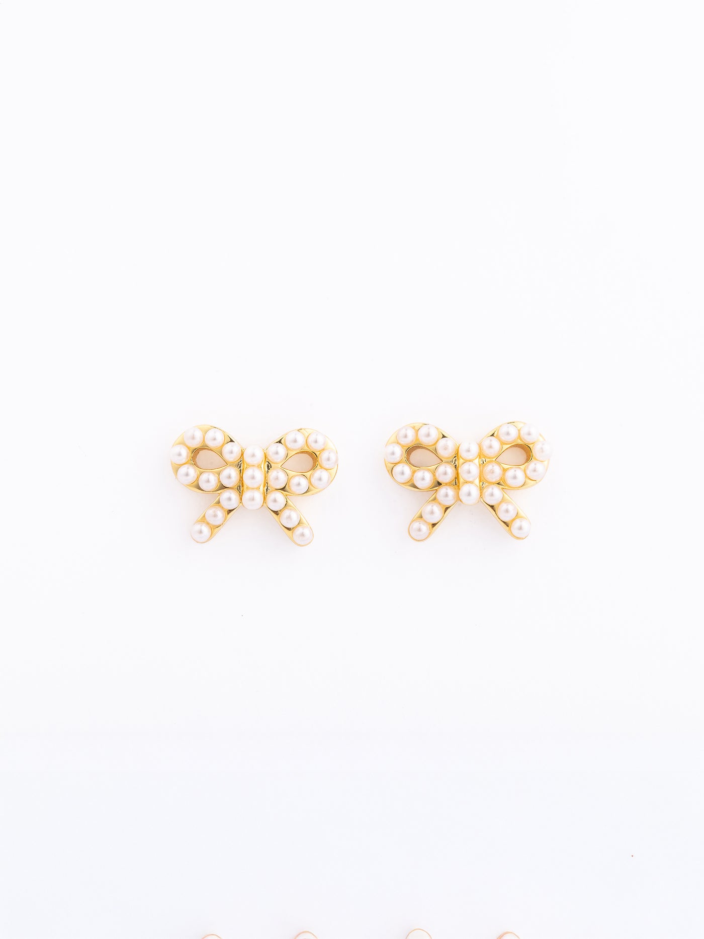 Rowan Pearl Bow Stud Earrings