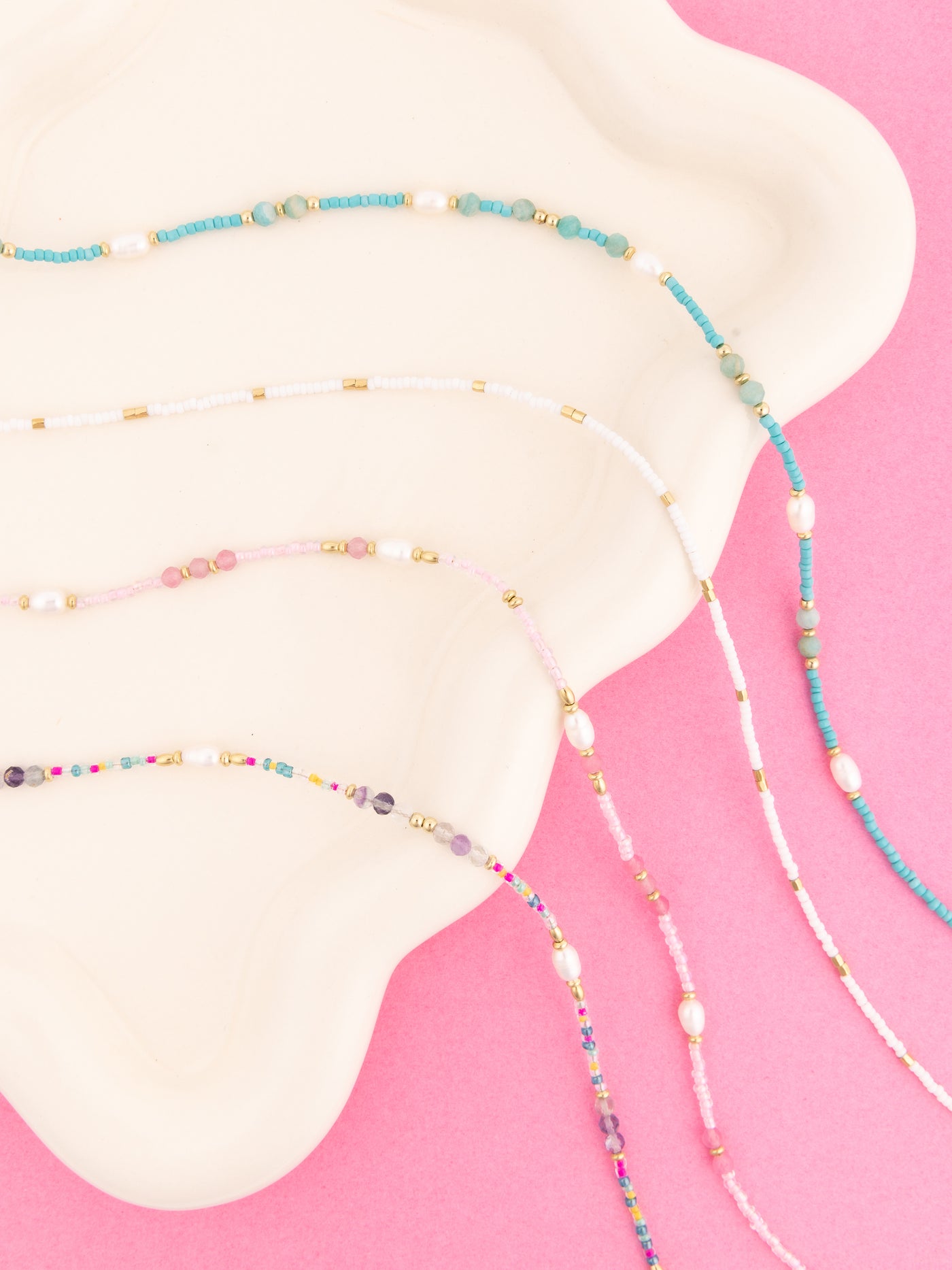 Jasmine Beaded Necklace | Pink – MICHELLE MCDOWELL