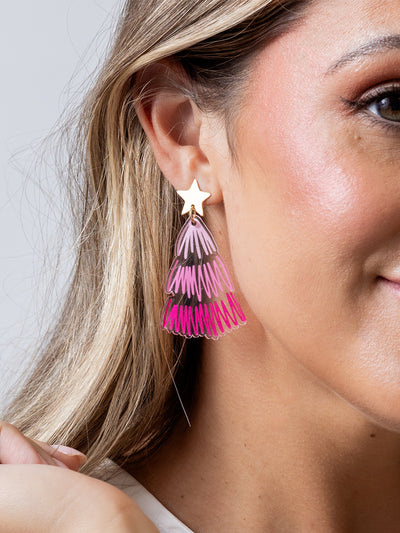 Merry & Bright Earrings | Pink