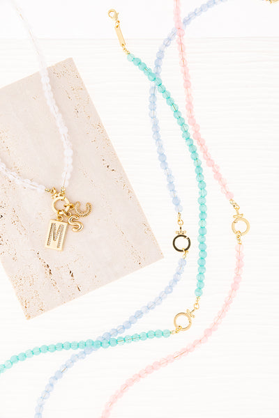 Thea Luxe Beaded Necklace | Aqua