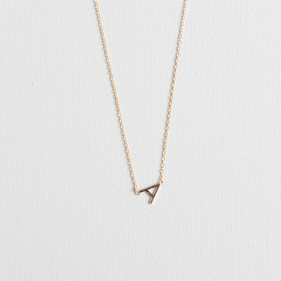 Luxe Delicate Initial Necklace | Gold