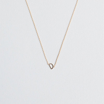 Luxe Delicate Initial Necklace | Gold