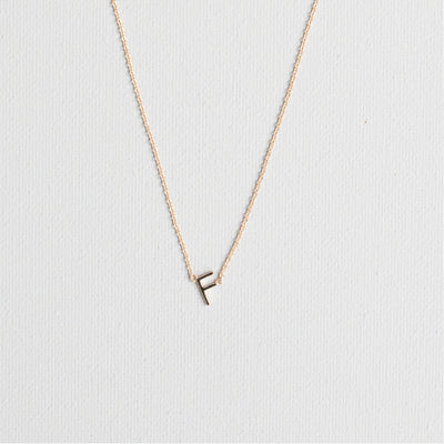 Luxe Delicate Initial Necklace | Gold