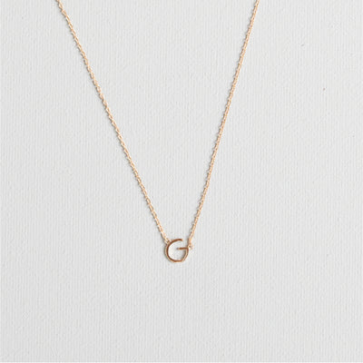 Luxe Delicate Initial Necklace | Gold