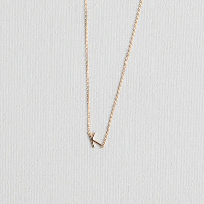 Luxe Delicate Initial Necklace | Gold