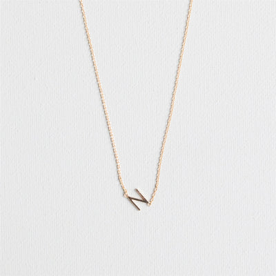 Luxe Delicate Initial Necklace | Gold