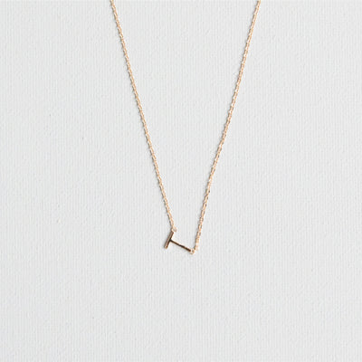 Luxe Delicate Initial Necklace | Gold