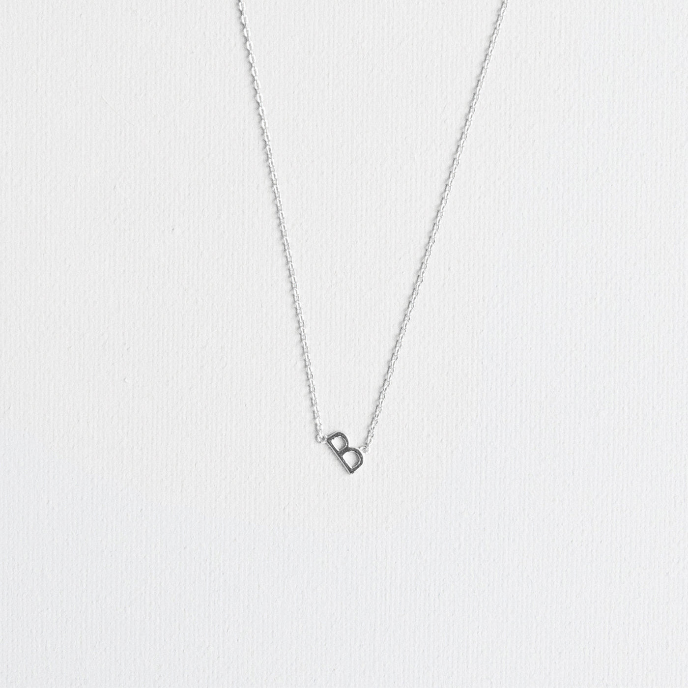 Silver Luxe Initial Necklace