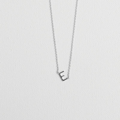 Silver Luxe Initial Necklace