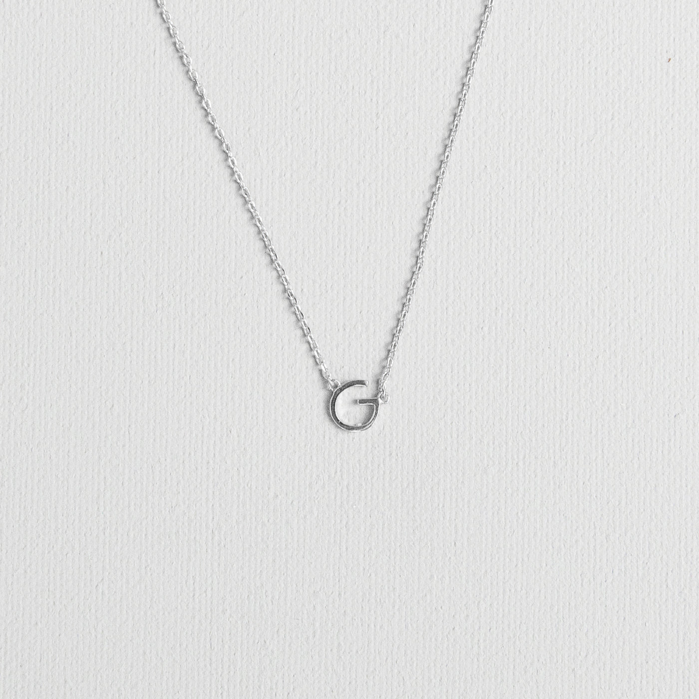 Silver Luxe Initial Necklace