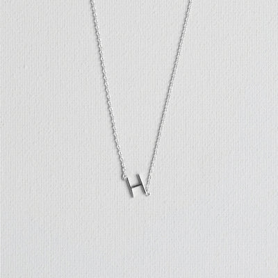 Silver Luxe Initial Necklace