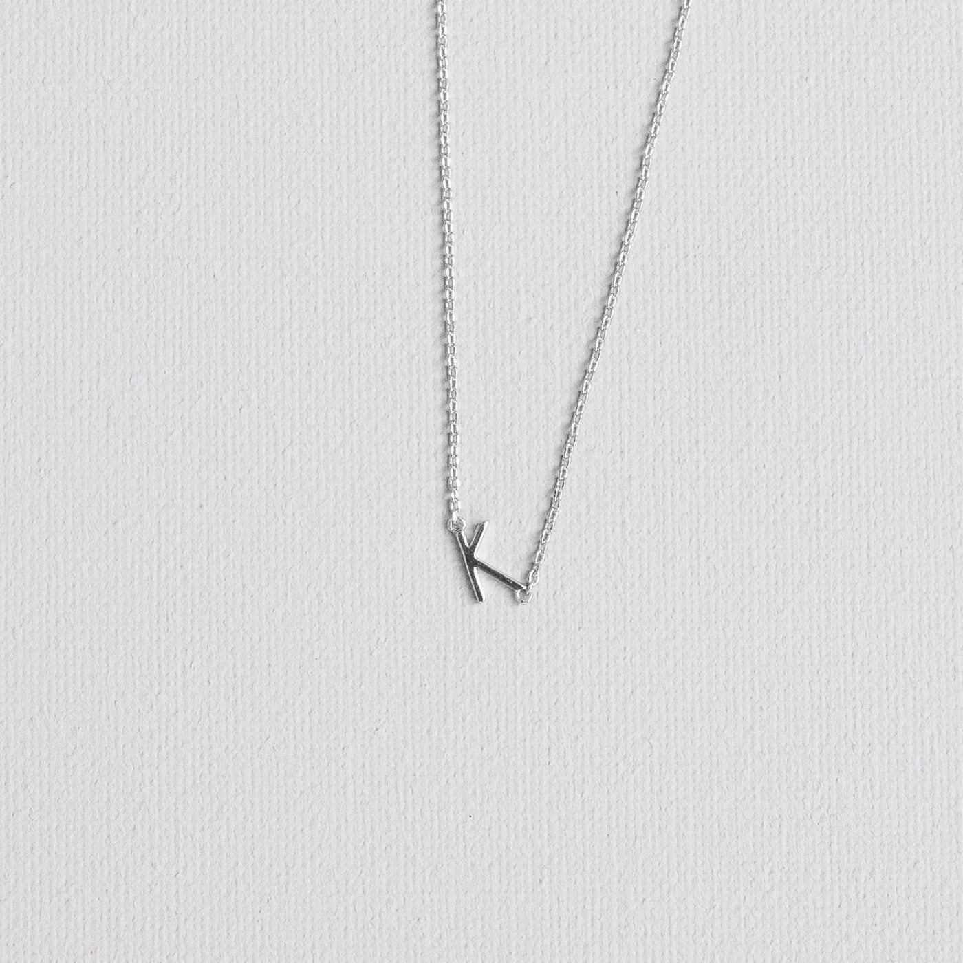 Silver Luxe Initial Necklace