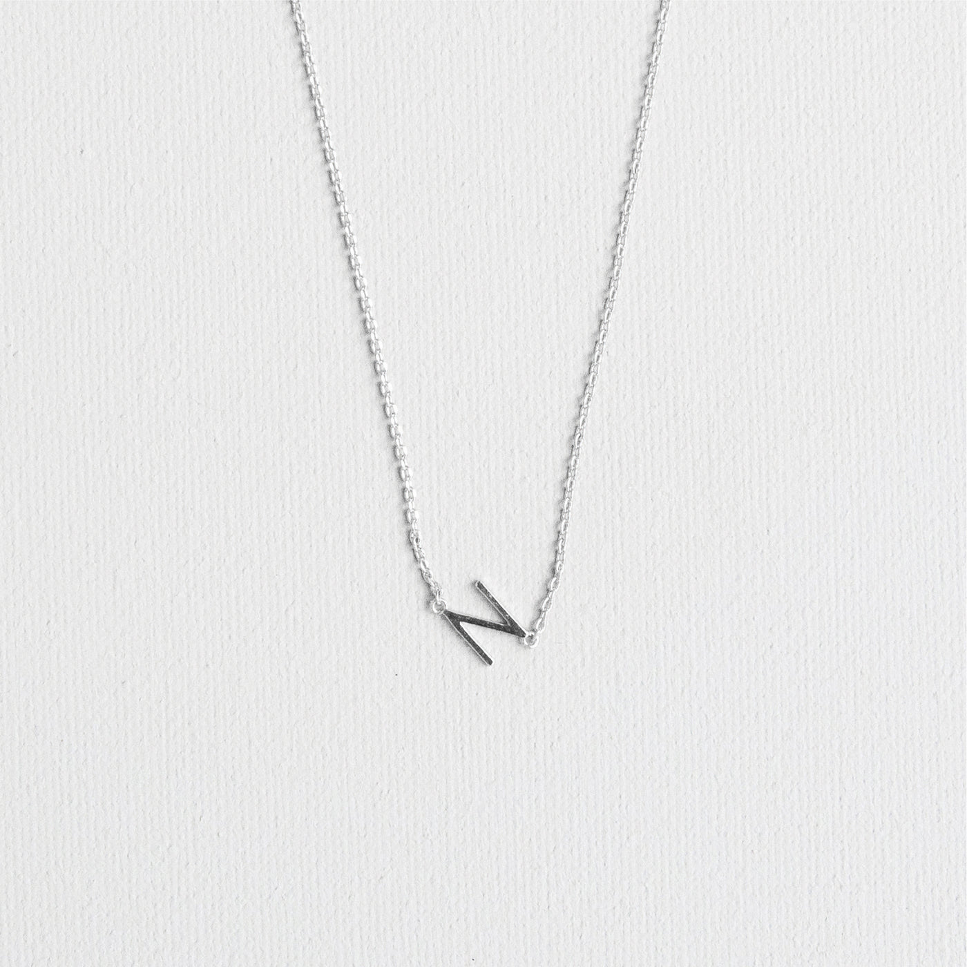 Silver Luxe Initial Necklace