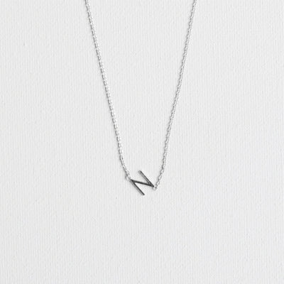 Silver Luxe Initial Necklace