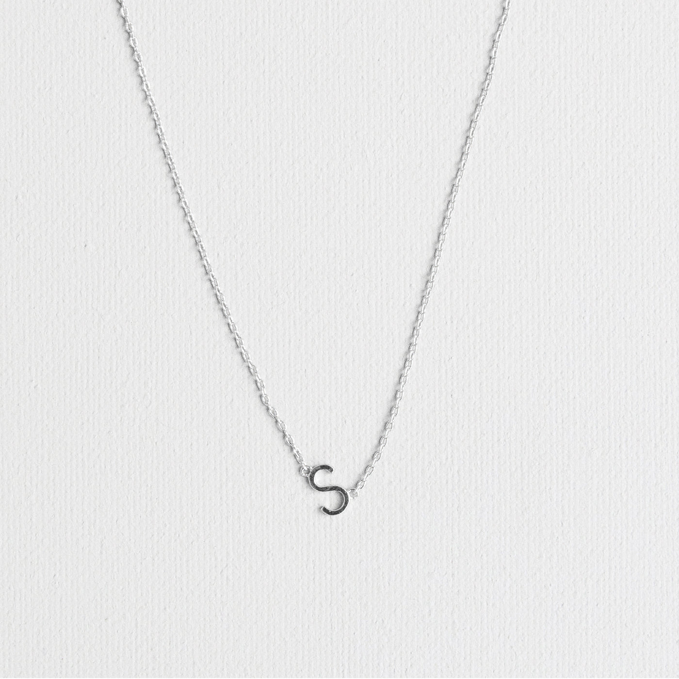Silver Luxe Initial Necklace
