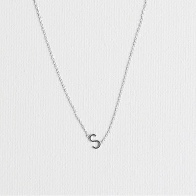 Silver Luxe Initial Necklace