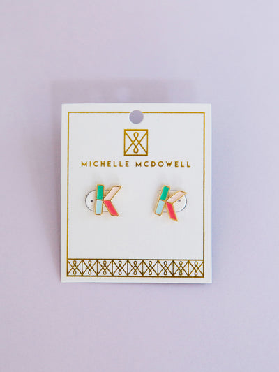 Olivia Luxe Initial Earrings