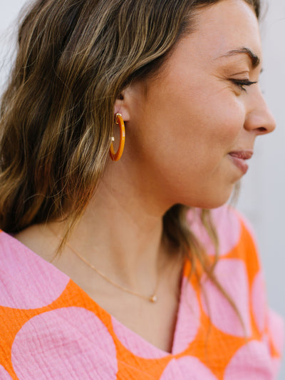 FINAL SALE - Classic Acrylic Hoops | Medium