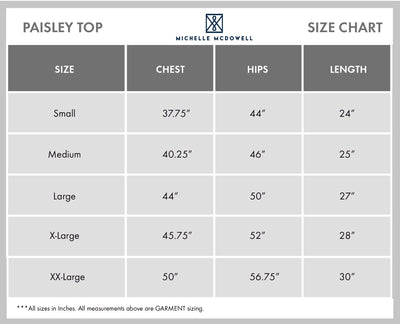 FINAL SALE - Paisley Top